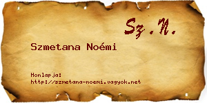 Szmetana Noémi névjegykártya