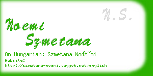 noemi szmetana business card